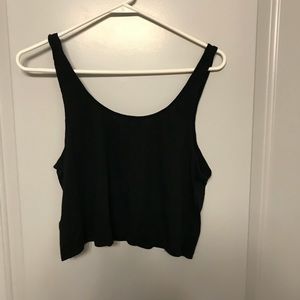 Solid Black Express Crop Top